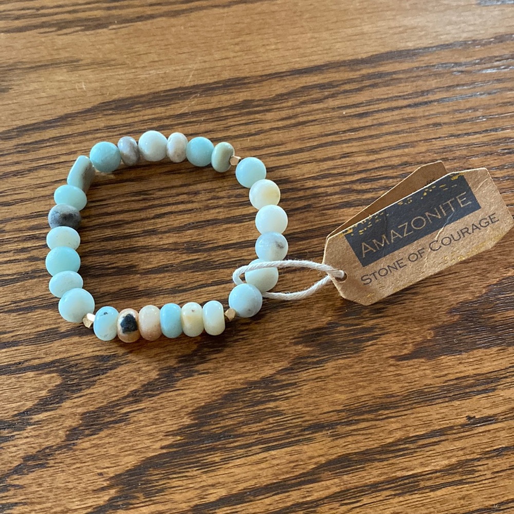 Amazonite-stone of courage bracelet